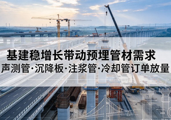剑河基建稳增长带动预埋监测管材需求，声测管、沉降板、注浆管订单持续放量